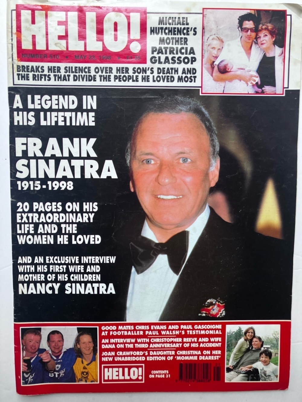 HELLO! Magazine Frank Sinatra commemorative cover 1998